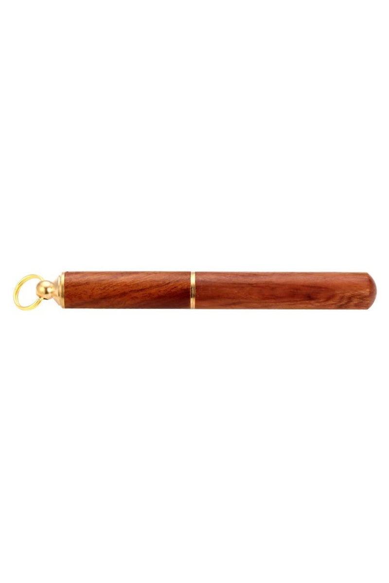 Wooden Ear Spoon Brass Wood Ear Cleaning Tools Durable Ear Picks Portable Key Chain Pendant Family Gift Ear Wax Removal - Image 2