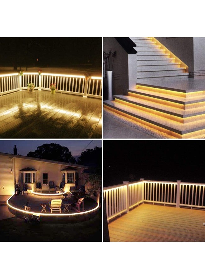 شريط إضاءة LED م بطول 10 أمتار مع وصلة - جاهز للتوصيل، مع عزل إضافي للحماية - مقاوم للماء - للاستخدام الداخلي والخارجي (ضوء أصفر ) - Image 4