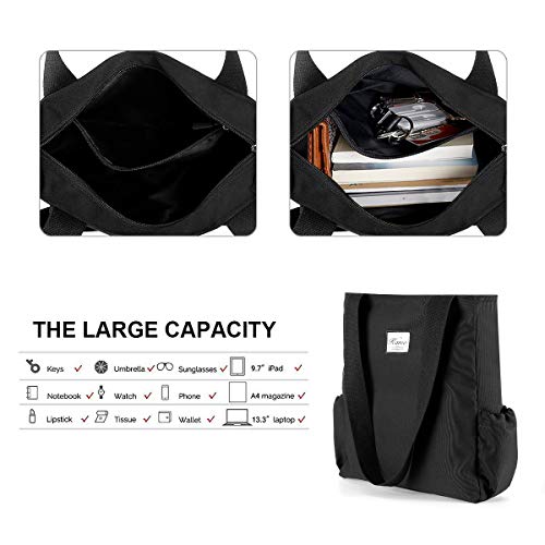 KAMO Floral Tote Bag - Waterproof Lightweight Handbags Travel Shoulder Bag for Hiking Yoga Gym Swimming Travel Beach - Image 5