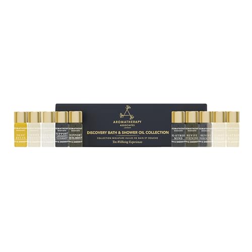 Aromatherapy Associates Essential Oil Blends – Luxury Shower and Body Oils for Dry Skin, Daily Aromatherapy Care for Men & Women, 10-Pack (0.10 fl oz Each) in Decorative Gift Box - Image 1