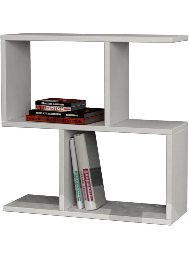 Joints طاولة جانبية مودرن – طاولة خشبية بتصميم مفتوح للتخزين – 60×20×60 سم – مصنوعة من خشب خشب مُصنع – تصميم بسيط لغرفة المعيشة أو النوم أو المكتب - Image 1