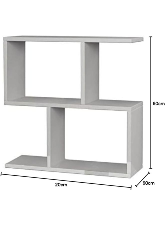Joints طاولة جانبية مودرن – طاولة خشبية بتصميم مفتوح للتخزين – 60×20×60 سم – مصنوعة من خشب خشب مُصنع – تصميم بسيط لغرفة المعيشة أو النوم أو المكتب - Image 3