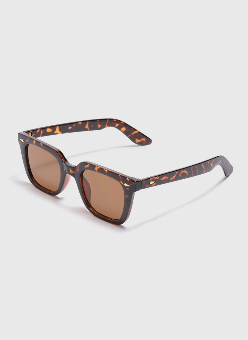 Matalan Brown Tortoise Shell Nomad Sunglasses