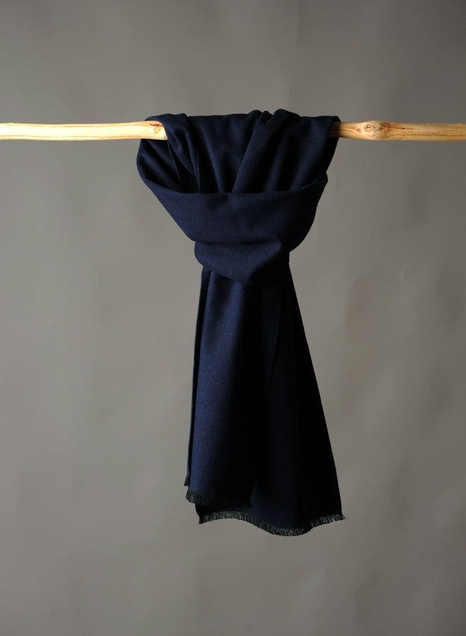 CUDDLE DREAMS Men's Silk Scarves for Winter, 100% Mulberry Silk Brushed, Luxuriously Soft & Warm (Solid Navy Gray) - Image 4