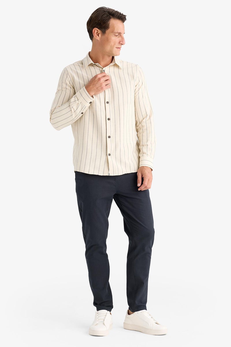 DeFacto Grey Man Cotton Skinny Leg Elastic Waist Summer Joggers Casual - Image 2