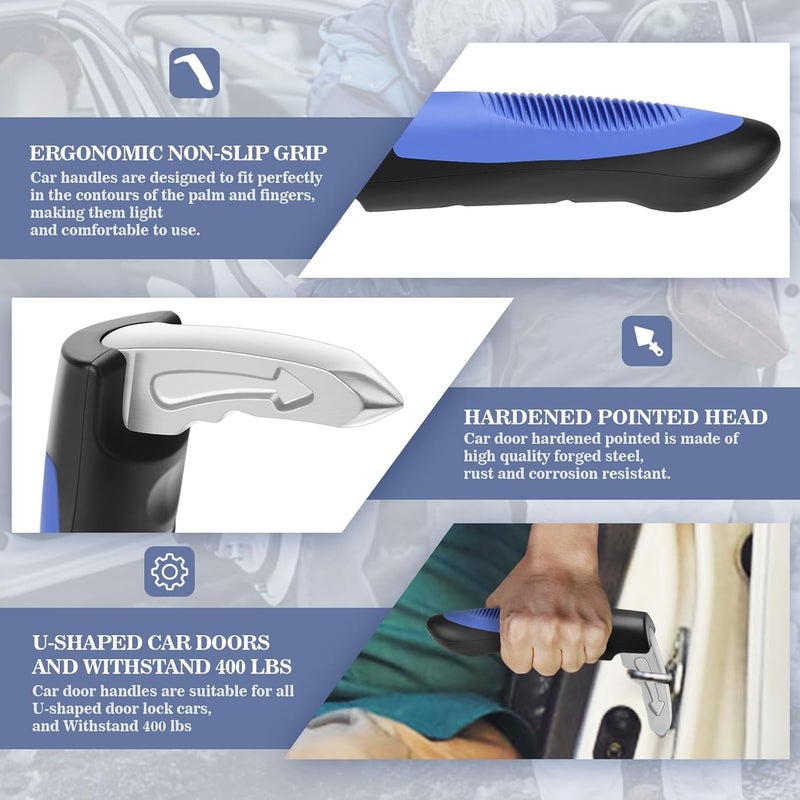 Ansevo Car Door Assist Handle, Car Support Handle Assist, Multifunction Portable Vehicle Support Car Auto Handle Assist for Elderly, Handicap, The Injured, Pregnant Women, 1 Blue - Image 3