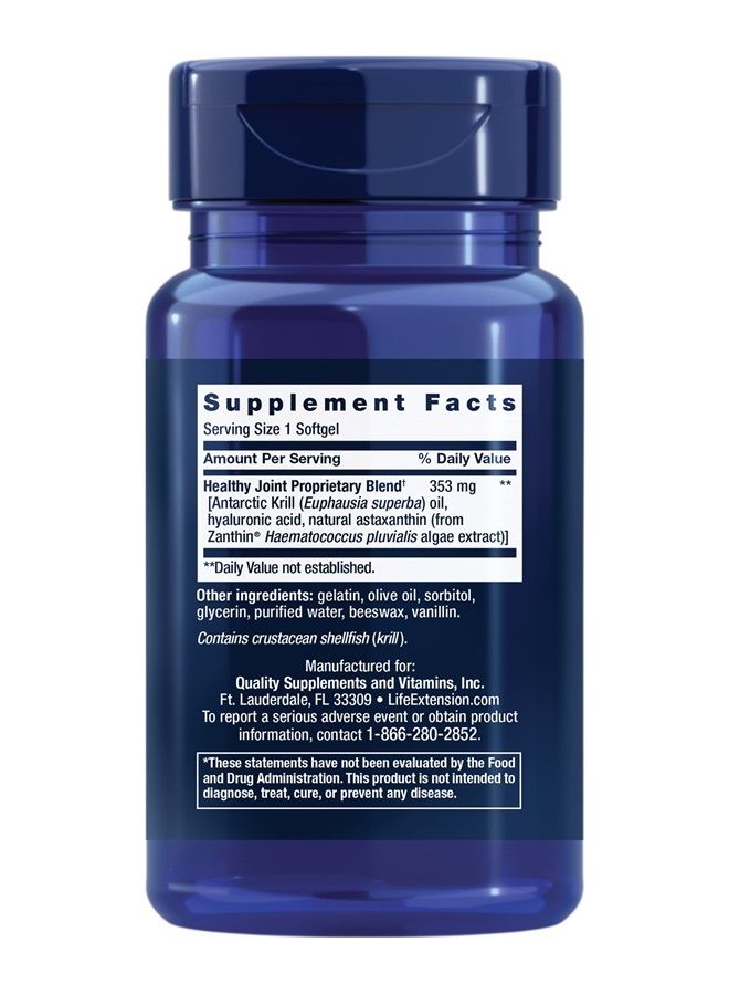 Life Extension Krill Healthy Joint Formula - 30 Softgels - Image 2