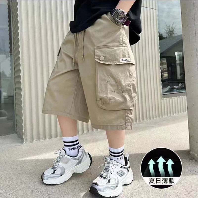 Boys' Workwear Shorts Summer Thin Children'S Casual Pants Mid-Length Pants Big Children'S Pants For Summer - Image 3