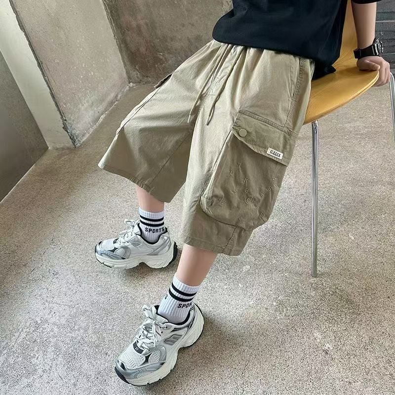 Boys' Workwear Shorts Summer Thin Children'S Casual Pants Mid-Length Pants Big Children'S Pants For Summer - Image 5