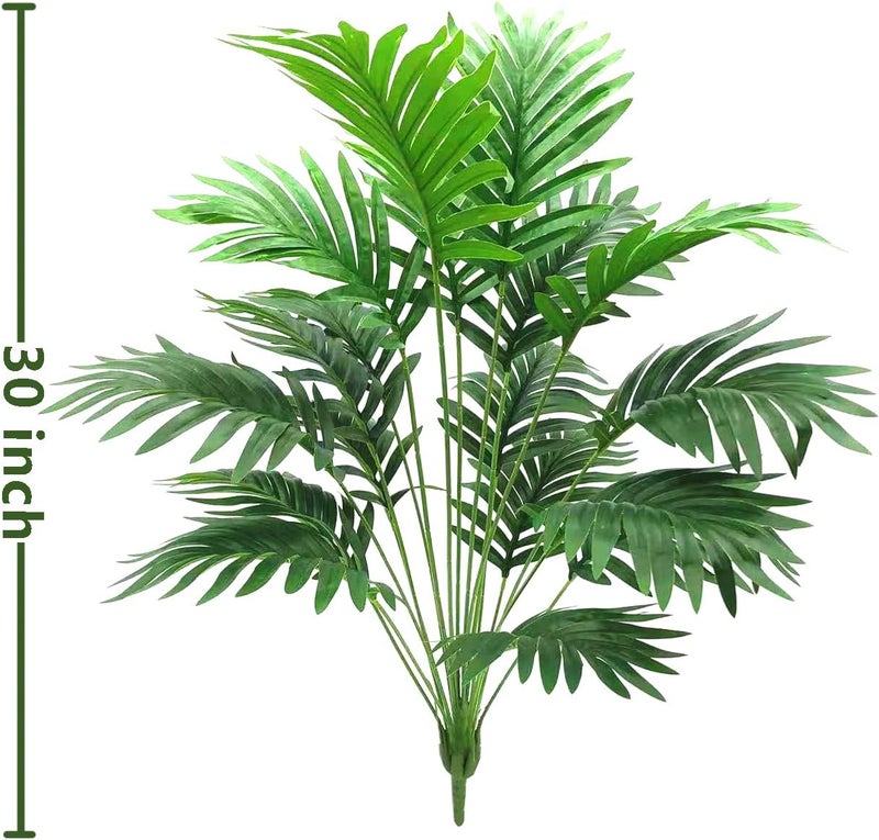 Beebel 30 Artificial Palm Plants Leaves Tropical Greenery Bush Imitation Faux Fake Palm Tree Leaf for Home Kitchen Party Flowers Arrangement Wedding Decorations - Image 2