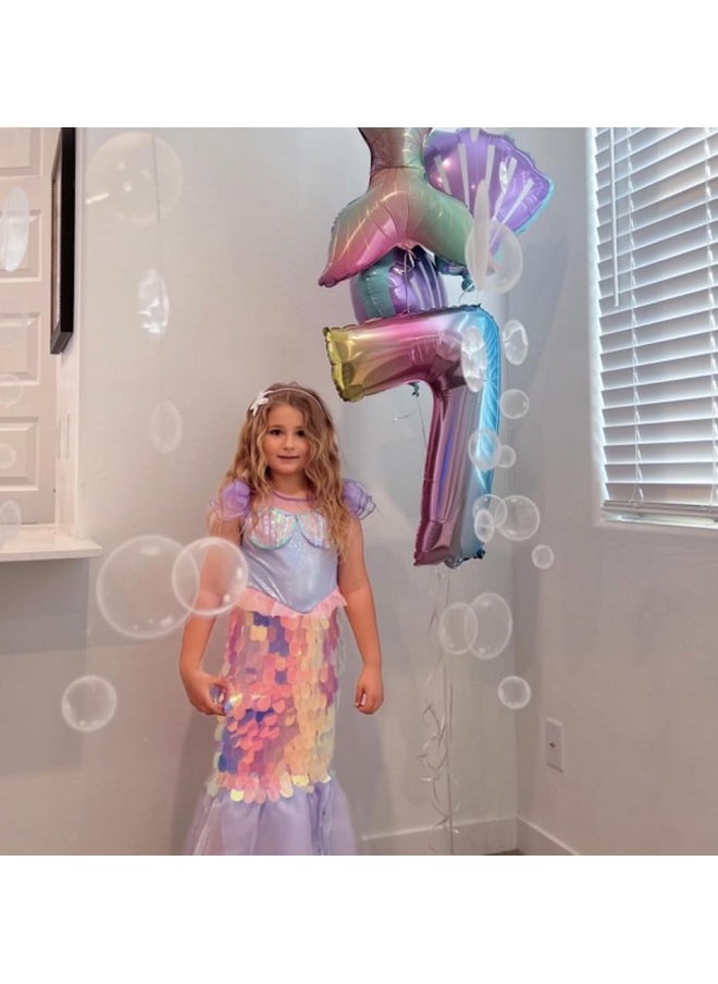 Decor365 Decor365 Under The Sea Party Decorations White Bubble Garlands Little Mermaid Birthday Decoration Bday Hanging Streamer Beach Banner Underwater Backdrop Kids Ocean Party Supplies  - Image 3