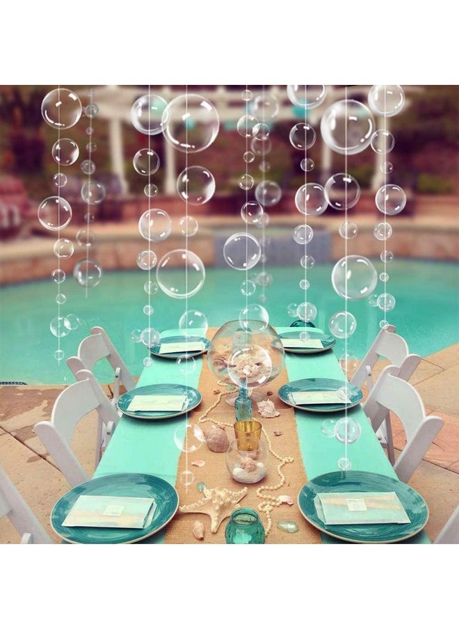 Decor365 Decor365 Under The Sea Party Decorations White Bubble Garlands Little Mermaid Birthday Decoration Bday Hanging Streamer Beach Banner Underwater Backdrop Kids Ocean Party Supplies  - Image 4