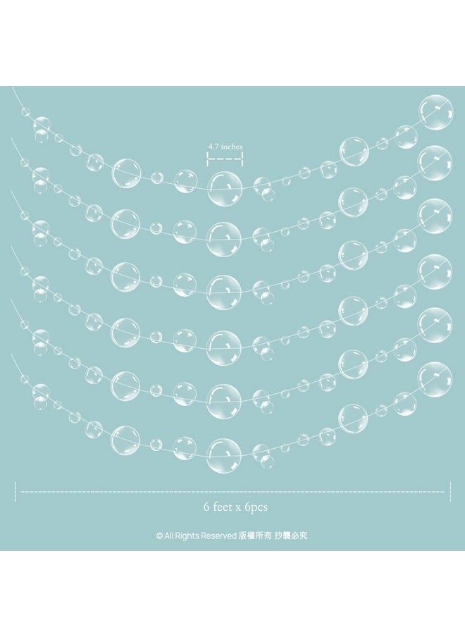 Decor365 Decor365 Under The Sea Party Decorations White Bubble Garlands Little Mermaid Birthday Decoration Bday Hanging Streamer Beach Banner Underwater Backdrop Kids Ocean Party Supplies  - Image 2