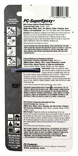 PC Products معجون لاصق إيبوكسي من بي سي برودكتس، مزدوج الجزء 1 أونصة، حقنة مزدوجة شفافة 16619 - Image 2