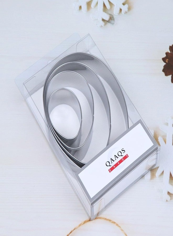 QAAQS مجموعة قوالب تقطيع بسكويت البيض الكبيرة بأحجام مختلفة - 5 بوصة، 4 بوصة، 3 بوصة، 2 بوصة - 4 قطع - مصنوعة من الفولاذ المقاوم للصدأ - Image 5