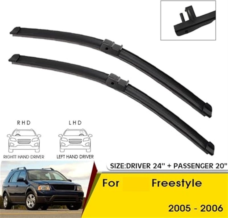 QASULER Car Front Wiper Blades for Ford Freestyle 2005-2006 - Image 3