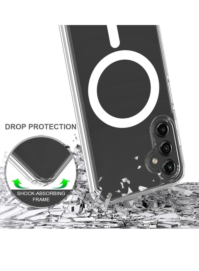 MIGOFAST Case for Samsung Galaxy S24 5G 2024, Magnetic Cover Compatible with MagSafe, Hard Back Slim Shockproof Bumper, Support Wireless Charging - Image 3