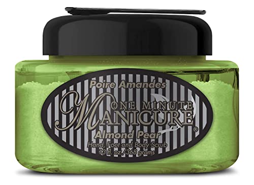 One Minute Manicure "One Minute Manicure ï¿½ Moisturizing Salt Scrub ï¿½ 13 oz ï¿½ Professionally Formulated To Exfoliate, Recondition & Moisturize Skin ï¿½ Enhanced With Botanical Oils & Natural Sea Salts (Almond Pear)" - Image 1