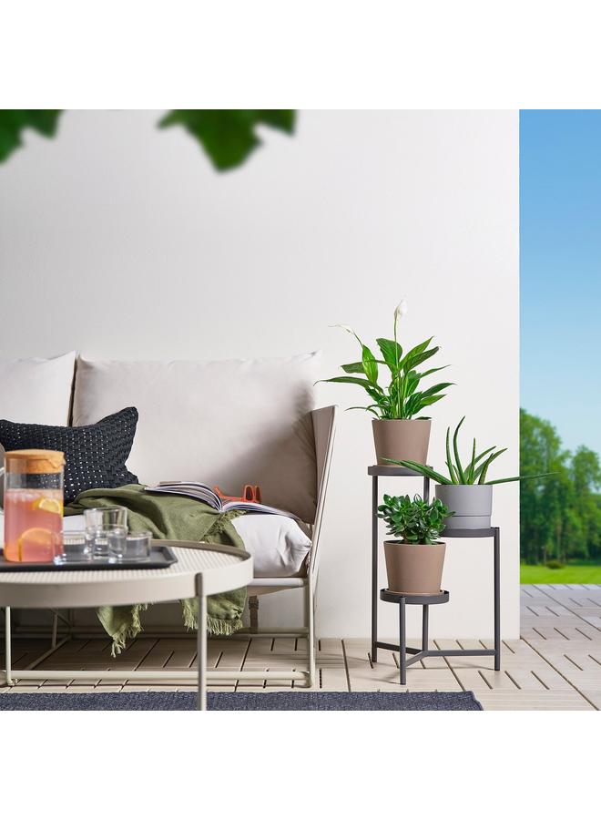 Zaboon Plant Stand, In/Outdoor Dark Grey, 58 Cm - Image 2