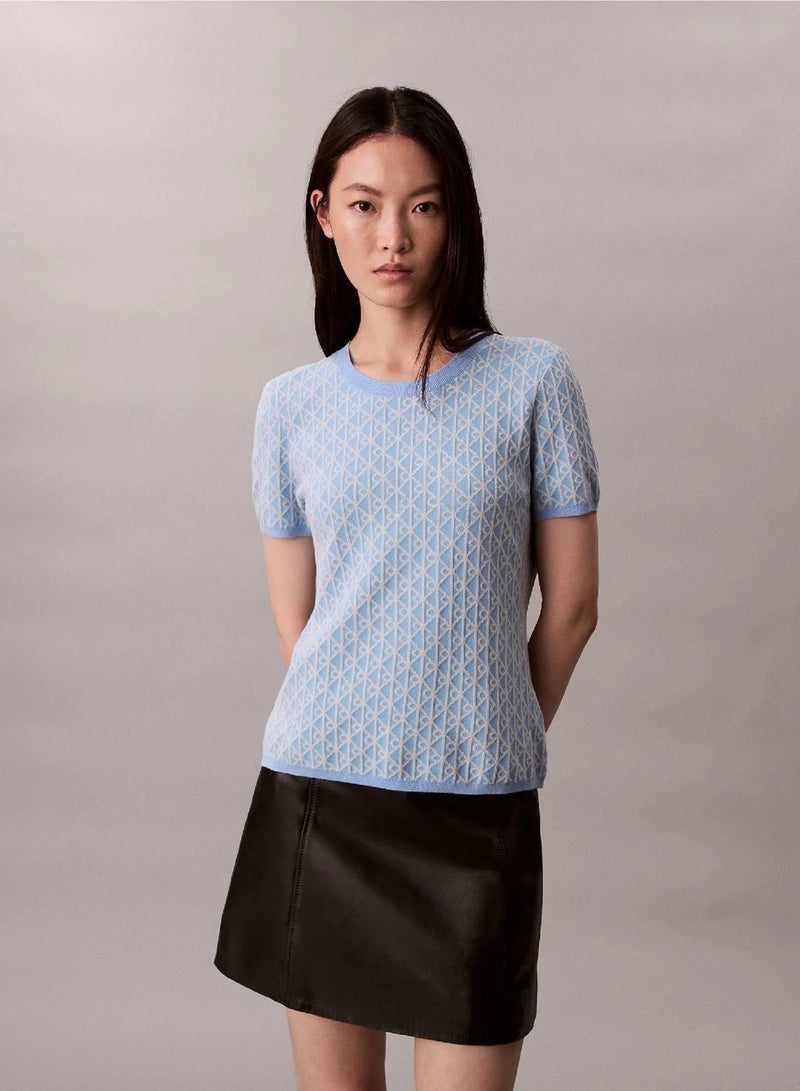 CALVIN KLEIN Knit Cap Sleeve Baby Tee - Image 1
