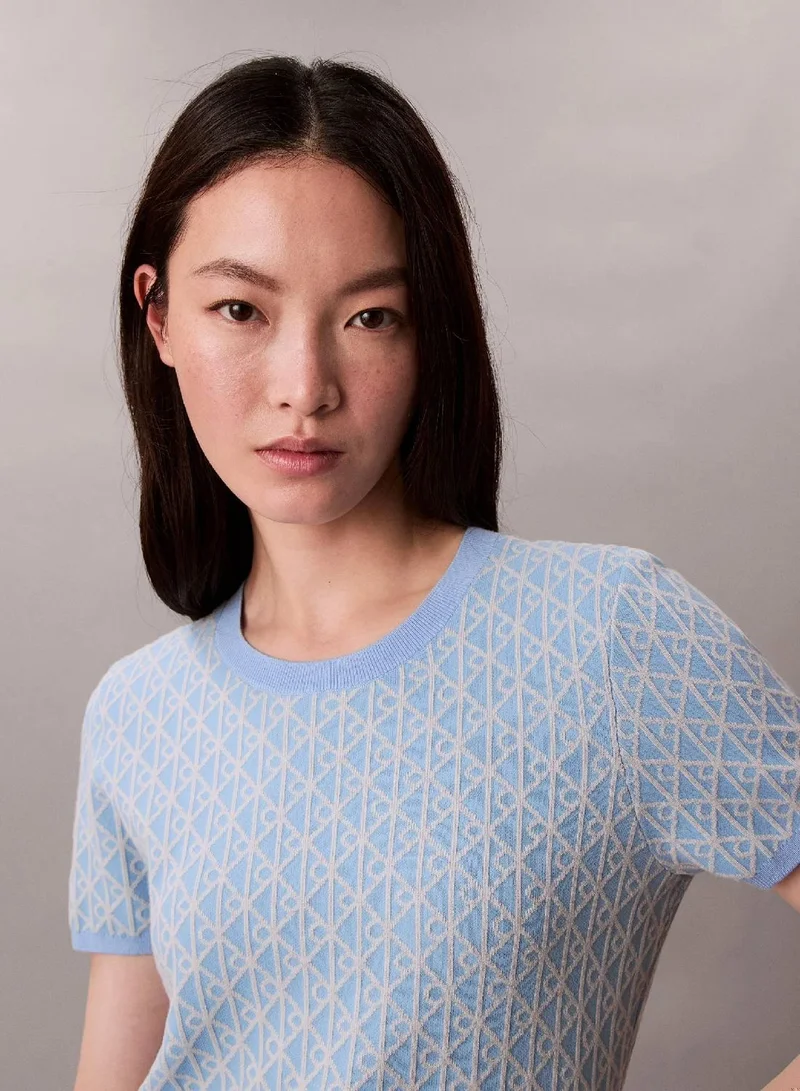 Calvin Klein Frozen Fjord Knit Cap Sleeve Baby Tee for Women | Best Price UAE