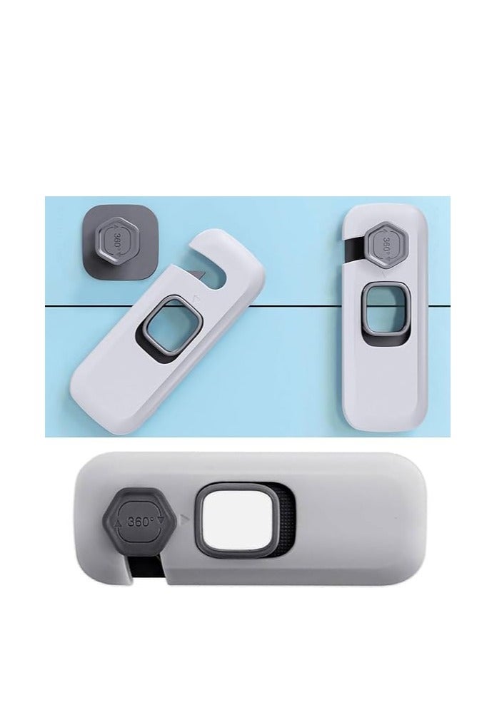 قفل أمان لباب الثلاجة والفريزر لحماية الأطفال، للحماية من القرص وهو مضاد للفتح، مناسب للثلاجات والخزائن والدواليب والأبواب وغيرهم متعددد الالوان - Image 1