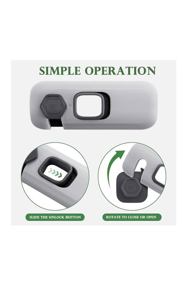 قفل أمان لباب الثلاجة والفريزر لحماية الأطفال، للحماية من القرص وهو مضاد للفتح، مناسب للثلاجات والخزائن والدواليب والأبواب وغيرهم متعددد الالوان - Image 2