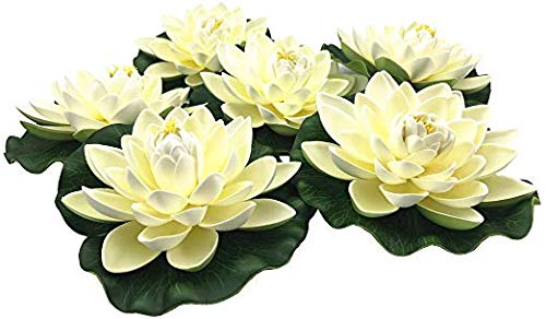 VAGMI VAGMI Multicolor Assorted Artificial Flower Plant Indoor Floating Lotus Flower Artificial Flowerpck of 2  - Image 3