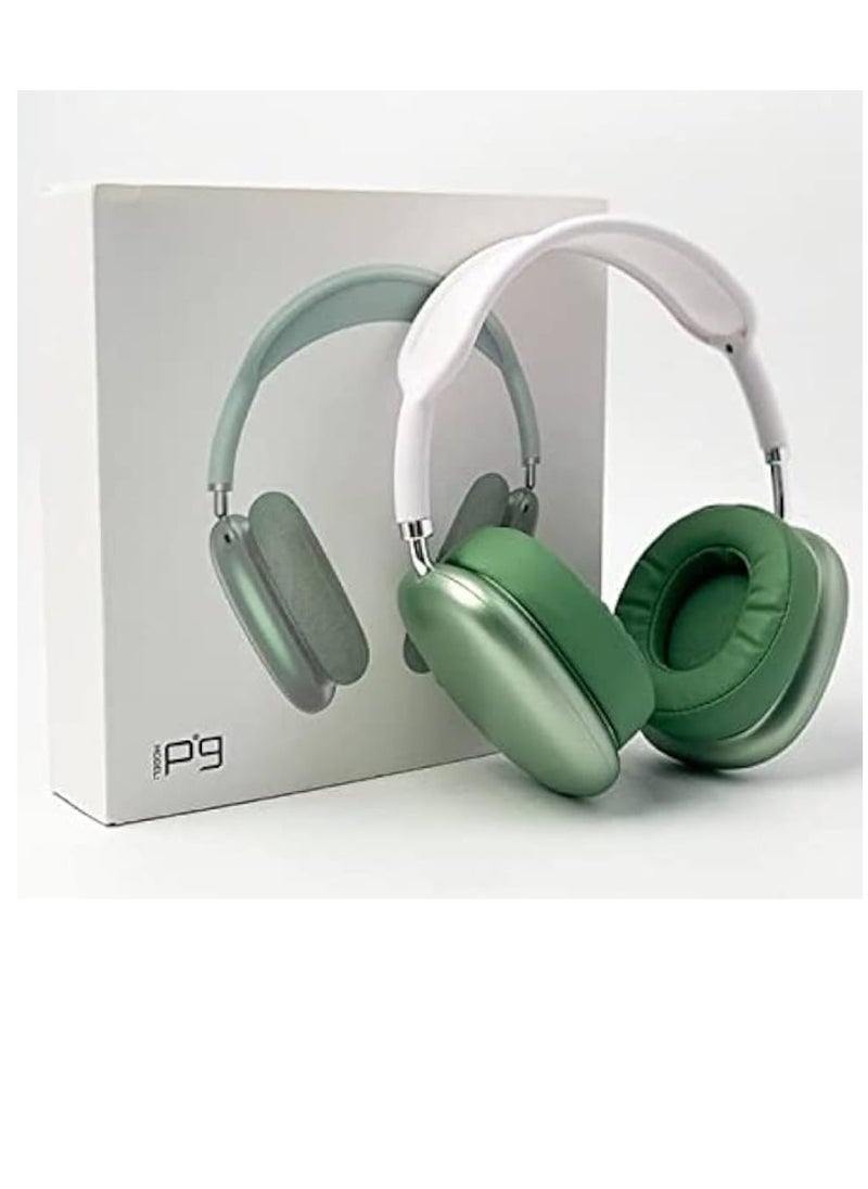 P9 - Bluetooth Over-Ear Headphones Green - Image 1