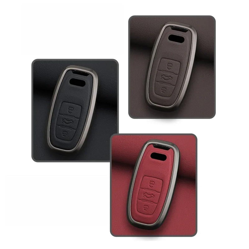 Brown Car Key Case Cover Protector Shell Compatible For Audi Q3 8U RSQ3 2013 2021 - Image 3