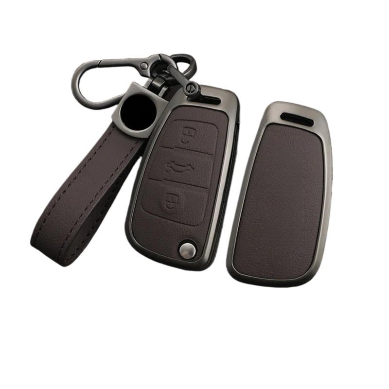 Brown Car Key Case Cover Protector Shell Compatible For Audi Q3 8U RSQ3 2013 2021 - Image 2