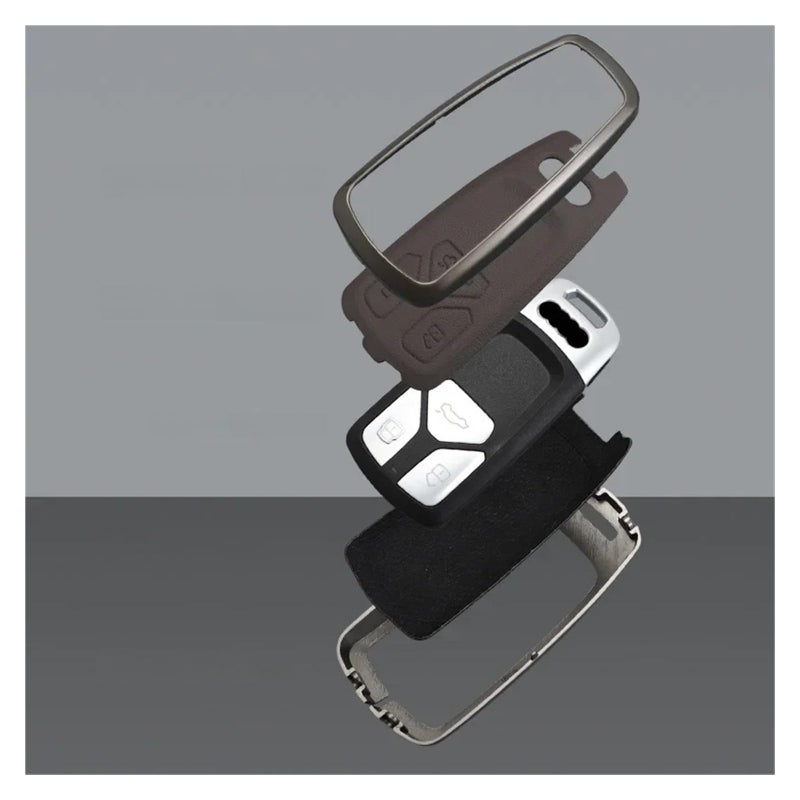 Brown Car Key Case Cover Protector Shell Compatible For Audi Q3 8U RSQ3 2013 2021 - Image 4