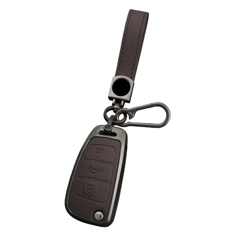 Brown Car Key Case Cover Protector Shell Compatible For Audi Q3 8U RSQ3 2013 2021 - Image 5