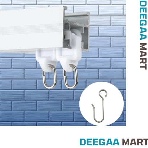 DEEGAA MART Metal Hook for Curtain Track Curtain Channel Curtain Runner, Material - Stainless Steel (SS), Color - Silver (50) - Image 5