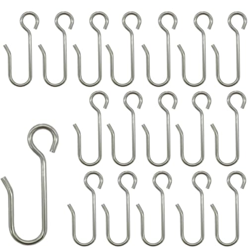 DEEGAA MART Metal Hook for Curtain Track Curtain Channel Curtain Runner, Material - Stainless Steel (SS), Color - Silver (50) - Image 1