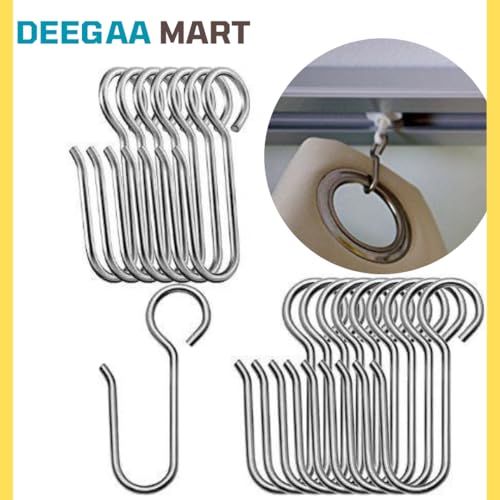 DEEGAA MART Metal Hook for Curtain Track Curtain Channel Curtain Runner, Material - Stainless Steel (SS), Color - Silver (50) - Image 3