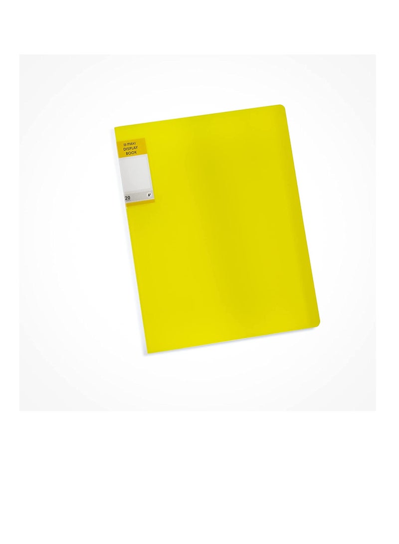 MAXI DISPLAY BOOK 20 POCKET YELLOW - Image 1