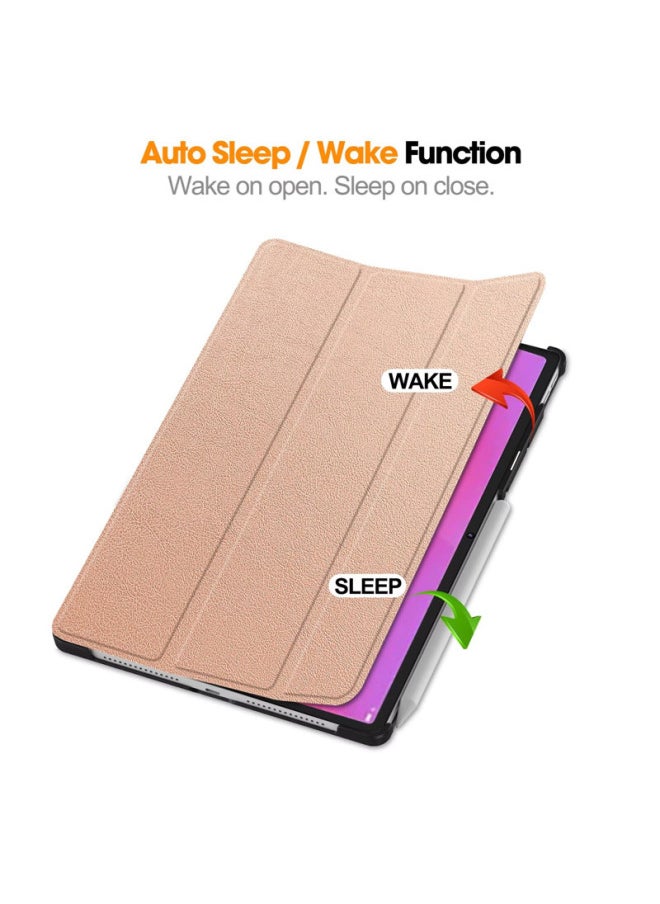 Generic For Lenovo YOGA Tab Plus Flat Panel Protective Case Yuan Kai 12.7 Tri-Fold Tb-520fu Case-Color:Red-Applicable Models:Lenovo Yoga Tab Plus  - Image 4