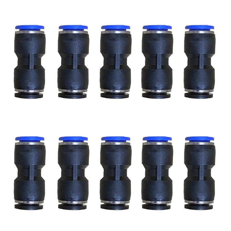 ROZESAZZ 1/2" OD x 12mm OD Pneumatic quick Connector Push to Connect fittings Straight reducer Union/Coupler (Pack of 10) - Image 3