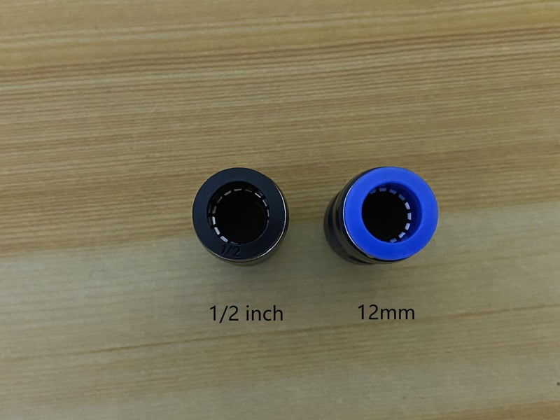 ROZESAZZ 1/2" OD x 12mm OD Pneumatic quick Connector Push to Connect fittings Straight reducer Union/Coupler (Pack of 10) - Image 2