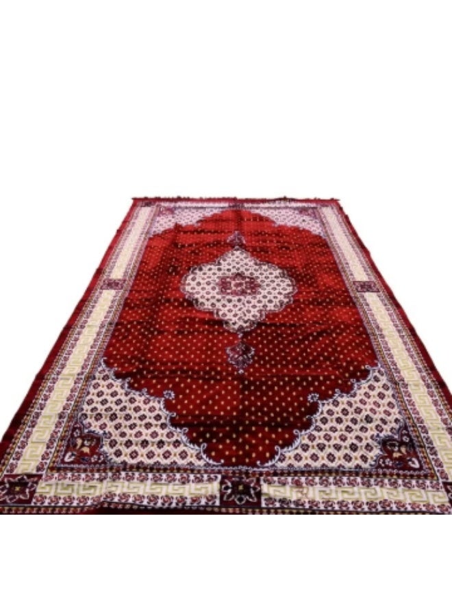 Premium Turkish velvet rug and carpet, beautiful 3D striped fabric rug, ideal for travel, camping, long walks, and outdoor activities. Striped rug measuring 400 x 200 cm. - Image 3