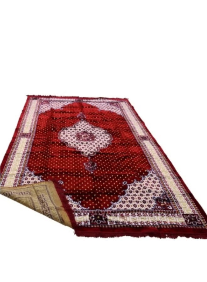 Premium Turkish velvet rug and carpet, beautiful 3D striped fabric rug, ideal for travel, camping, long walks, and outdoor activities. Striped rug measuring 400 x 200 cm. - Image 4