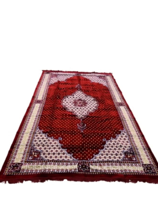 Premium Turkish velvet rug and carpet, beautiful 3D striped fabric rug, ideal for travel, camping, long walks, and outdoor activities. Striped rug measuring 400 x 200 cm. - Image 1