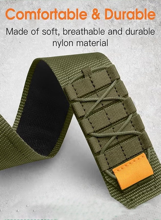 LJRN Compatible with Apple Watch Ultra 2 / Ultra Band 49mm for Men, Rugged Tactical Wide Nylon Compatible with Apple Watch Bands 45mm 44mm 42mm, Sport Loop Strap for iWatch Bands Series 10/9/8/7/6/5/4/3/2/1 - Image 2