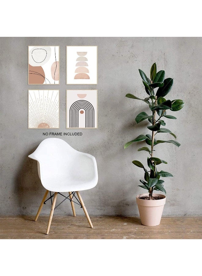Home Trove ASTRDECOR Minimalist Boho Wall Art Mid Century Modern Decor Geometric Sun Rising Beige Decor Abstract Wall Art Boho Prints Modern Art Wall Decor (11x14inch UNFRAMED)  - Image 2