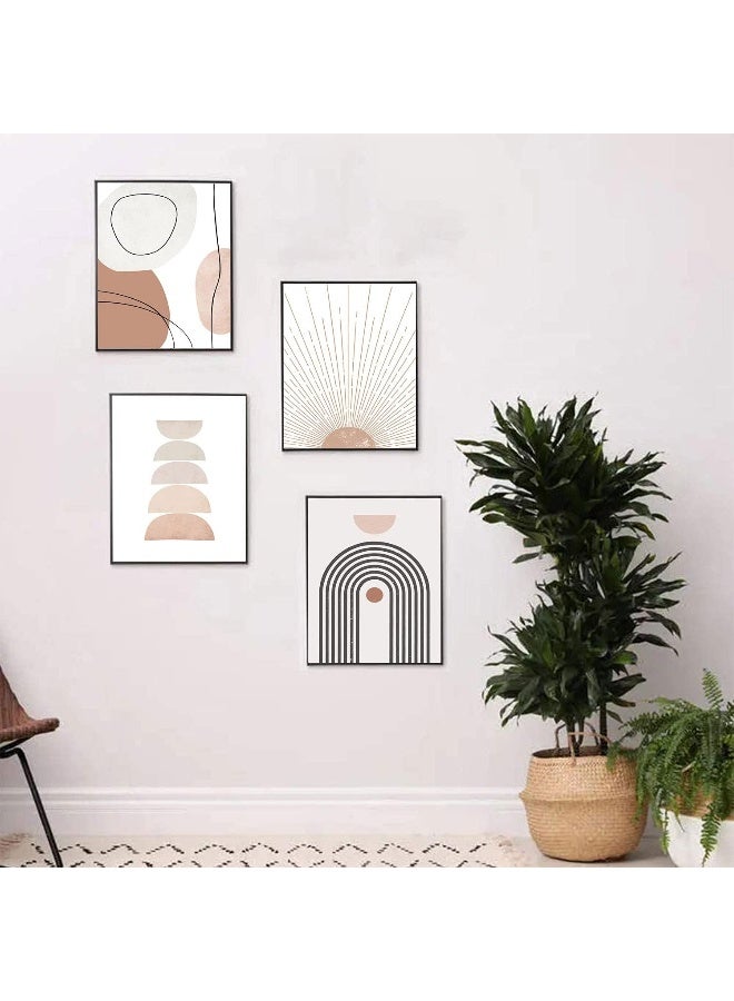 Home Trove ASTRDECOR Minimalist Boho Wall Art Mid Century Modern Decor Geometric Sun Rising Beige Decor Abstract Wall Art Boho Prints Modern Art Wall Decor (11x14inch UNFRAMED)  - Image 4