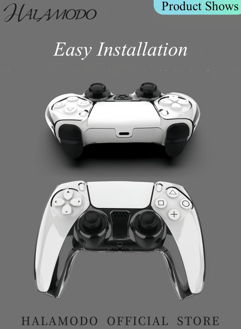 HALAMODO PS5 Game Controller Transparent Protective Case Thin Controller Protective Cover Shell Skin Controller Gamepad Protector for PS5 Controller BDM 010 & BDM 020  - Image 3