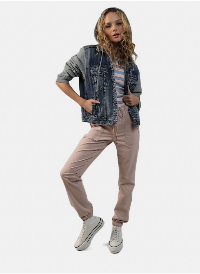 American Eagle AE Classic Denim Mixed Media Jacket  - Image 1