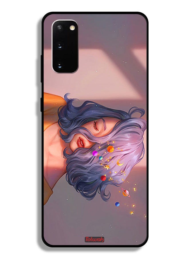Tolwak - Samsung Galaxy S20 5G Protective Case Cover Girl And Space Art - Image 1