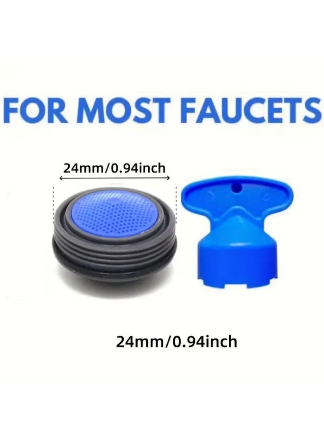 M24 Faucet Aerator Wrench And 4 Tap Aerators With Filter Restrictor Durable Plastic - Image 3